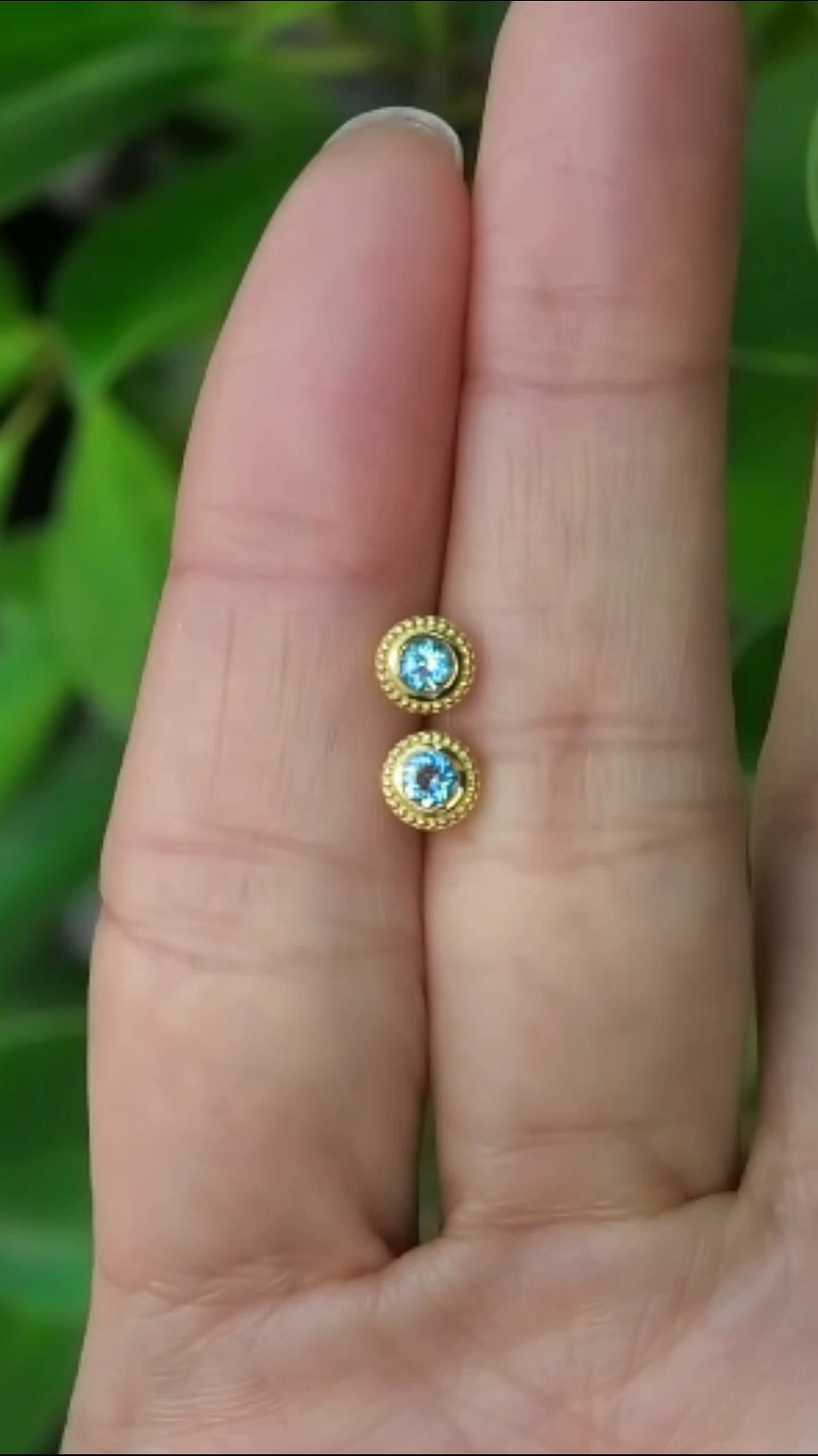 K18YG製アクアマリンピアス#アクアマリン #ピアス #ジュエリー