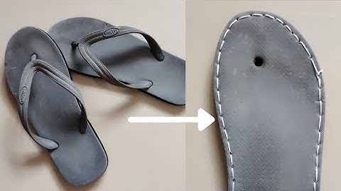 Crochet slippers - Preparing Sole base from Flip Flops | Step by step