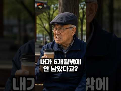 할머니가 커피주면서 6개월 시안부 선고 해버린 할머니 #funny #각종유머 #comedyshorts #funnyshorts #시니어 thumbnail