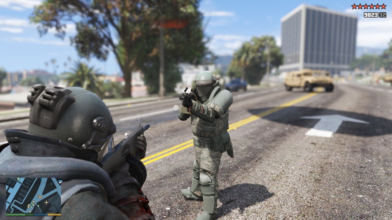 GTA V Juggernaut Police Massacre + 10 Star Escape [R.D.E. 4.1.3]