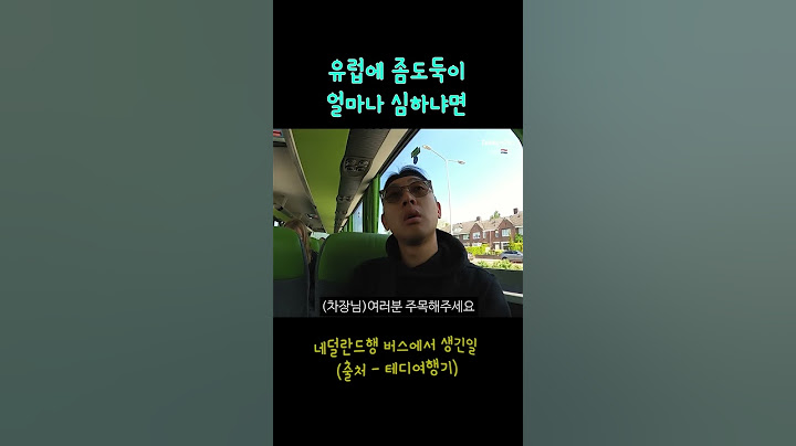 유럽 소매치기가 얼마나 심하냐면