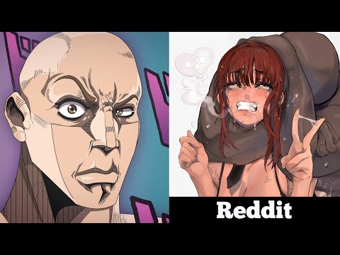 Chainsaw Man Female Edition | Anime vs Reddit (the rock reaction meme)