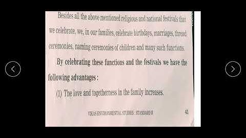 Std 2 EVS Lesson 8 Festivals and their  Celebrations