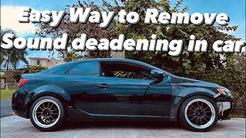 How to remove sound deadening in car within minutes with dry ice