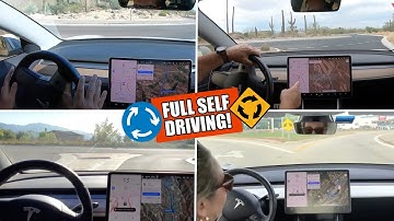 Tesla Full Self Driving BETA 2020.40.11 vs Roundabouts (All the BEST Clips)