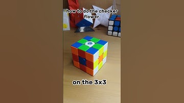 how to do the checker flower pattern on the 3x3