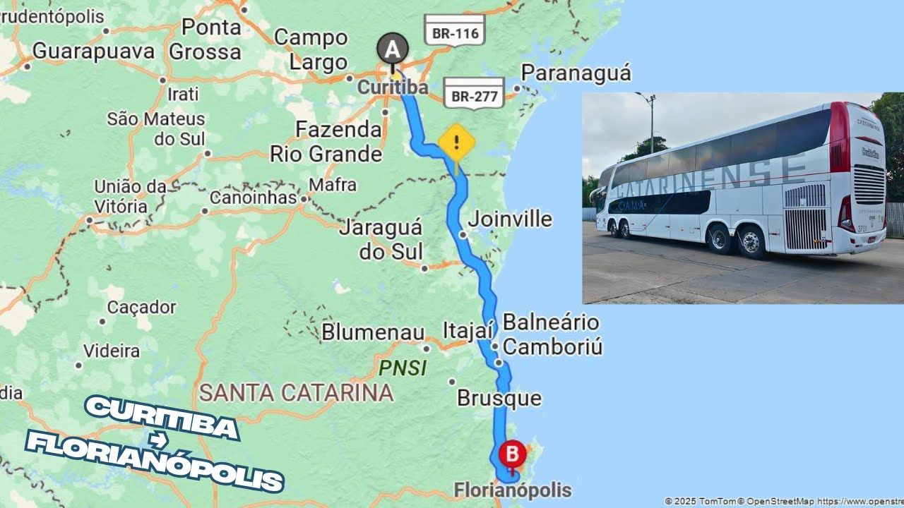 Viagem de Curitiba PR para Florianopolis SC Brasil - YouTube