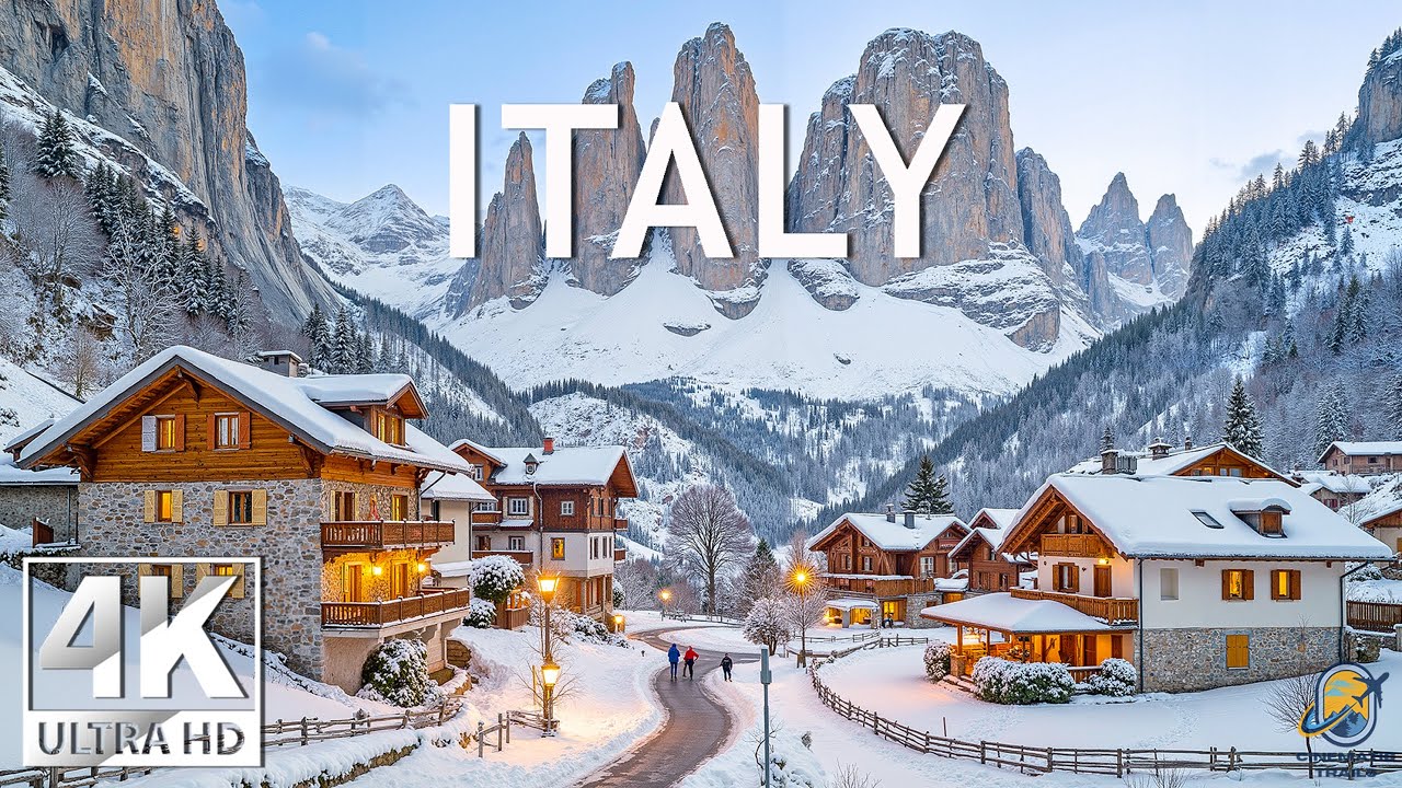 Italy Winter 4K ❄️ Discover Historic Towns, Snowy Streets & Classic European Winter Beauty