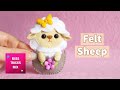 DIY: Cute Easter Lamb Felt Plush | Easter Craft | Kawaii Craft | Felt Craft.