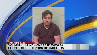 Youngsville man charged with 50 counts of CSAM