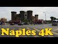 Walk around Naples Italy 4K. Piazza Dante - Castel Nuovo -Piazza del Plebiscito - Castel dell'Ovo.