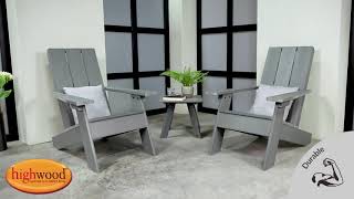 Barcelona modern adirondack 3-piece set