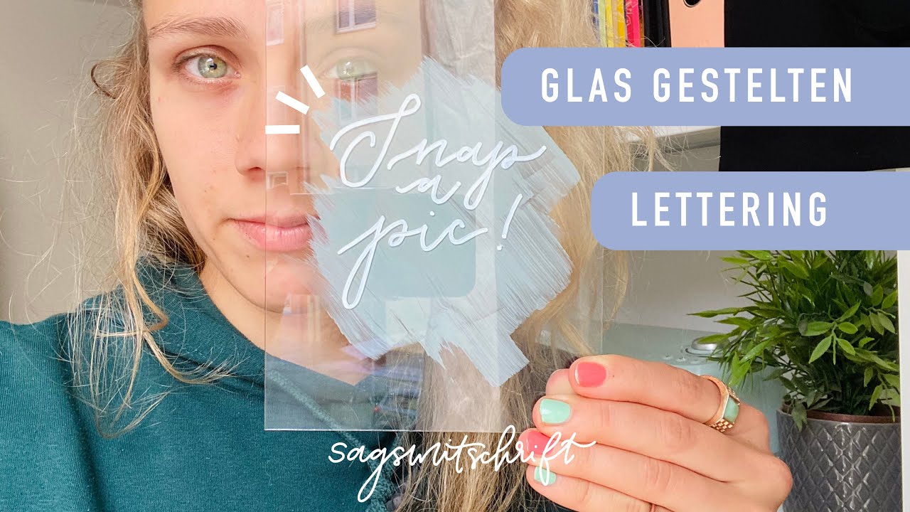 Glas gestalten mit Handlettering