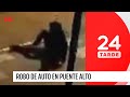 Violento asalto: salía de reunión escolar y lo arrastraron para robar su auto | 24 Horas TVN Chile