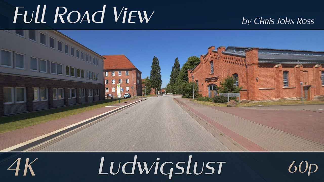 Ludwigslust, Germany: Garnisonstraße, Käthe-Kollwitz-Straße, Wöbbeliner Straße, L72 - 4K (2160p/60p)