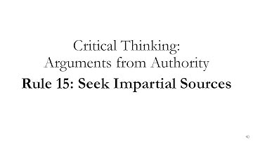 Arguments from Authority Rule 15