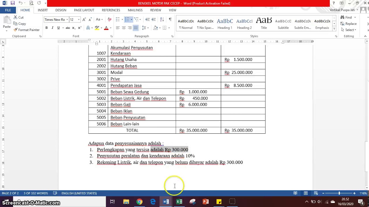 TUTORIAL MEMBUAT JURNAL PENYESUAIAN 