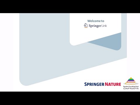 Springer Link Tutorial from Springer Nature - Egyptian Knowledge Bank