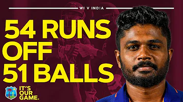 Sanju Samson's First ODI Half-Century For India | 54 Runs Off 51 Balls | West Indies v India