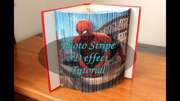 Photo Striped  Book Art: 3D effect - Book Art Tutorial - Part 14