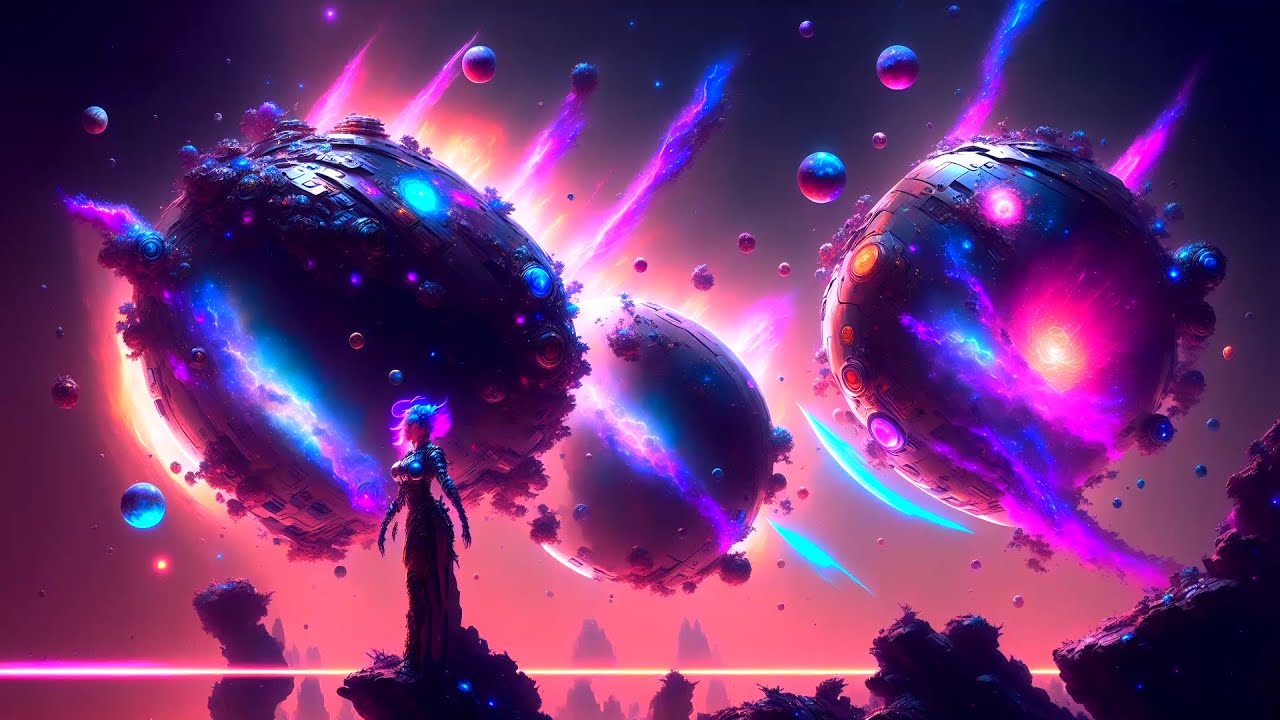 Ai Art Video Abstract SciFi Space Animation Background ( No Sound