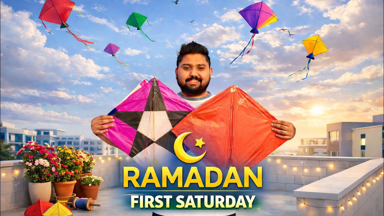 First Saturday of Ramadan 🕌✨ | Kite Flying on Rooftop!