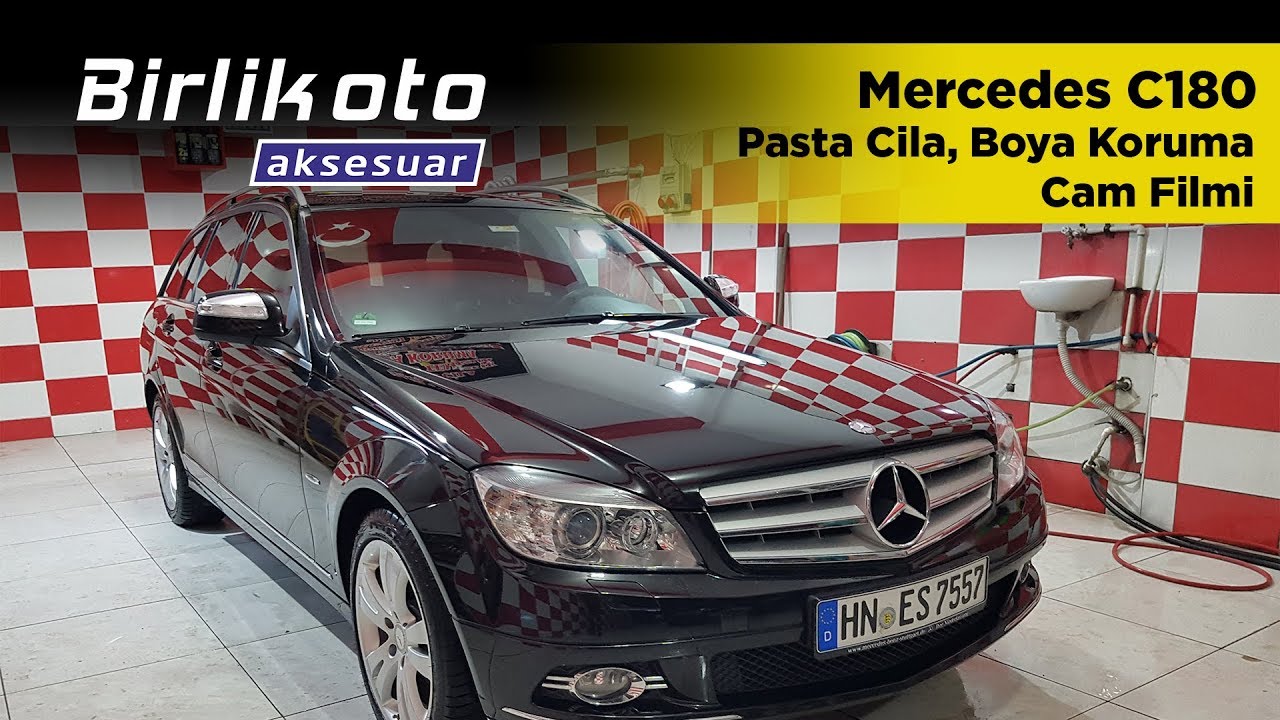 Mercedes C180 Pasta Cila, Boya Koruma, Cam Filmi, Detaylı Temizlik