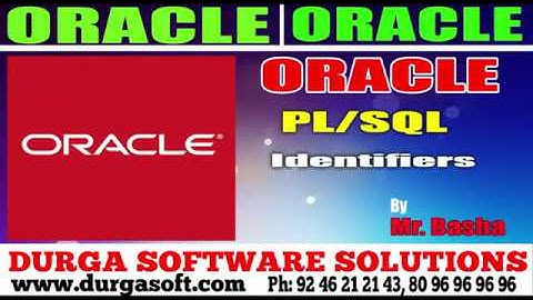 Oracle Tutorial || PL/SQL|| Identifiers by basha