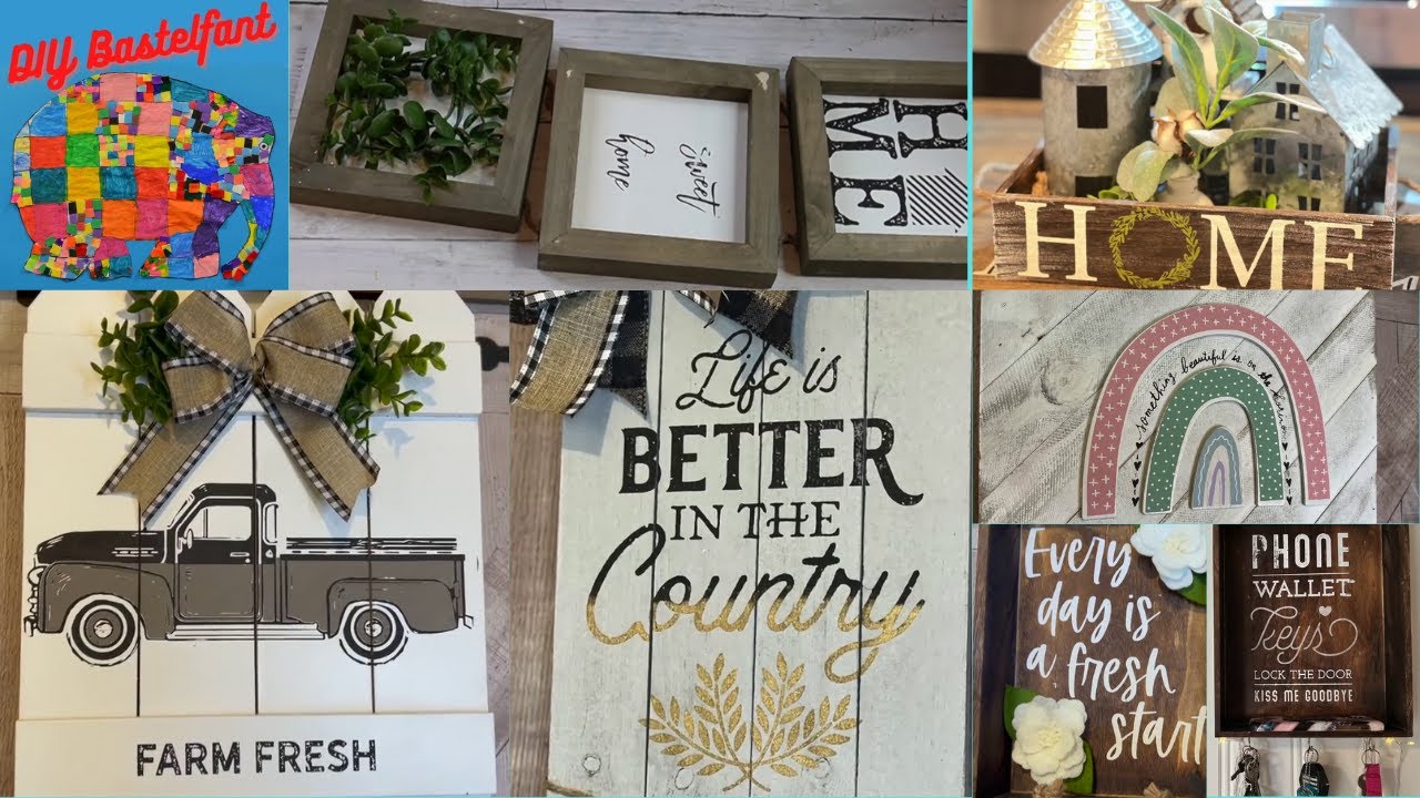 DIY Zimmer Deko - 7 EINFACHE & ERSCHWINGLICHE DIY-Ideen für Wohnkultur aus Holzkisten und Holzrahmen