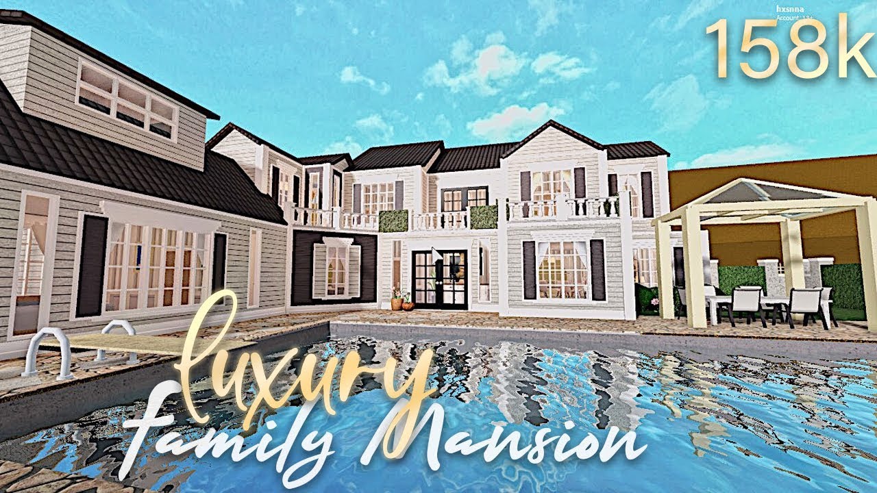 Bloxburg Luxury Vacation Family Mansion 154k 20k Special Youtube