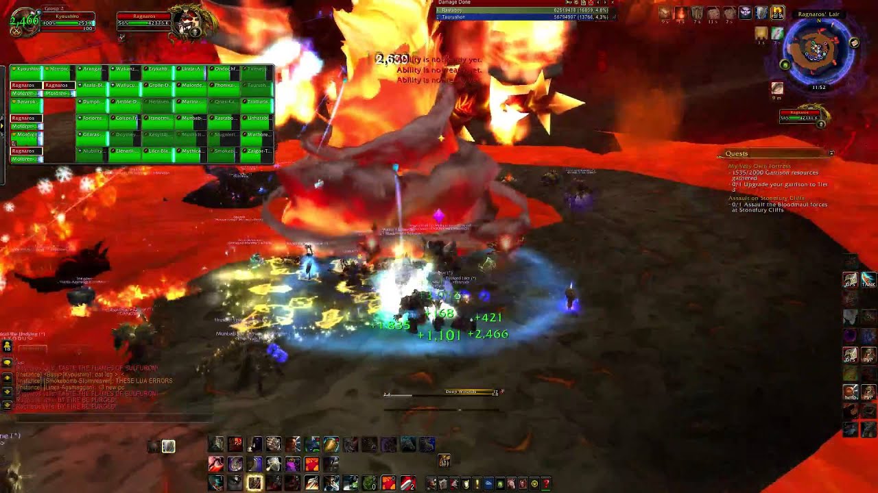 WoW's 10 year anniversary: Molten Core Ragnaros Boss Battle lv 100