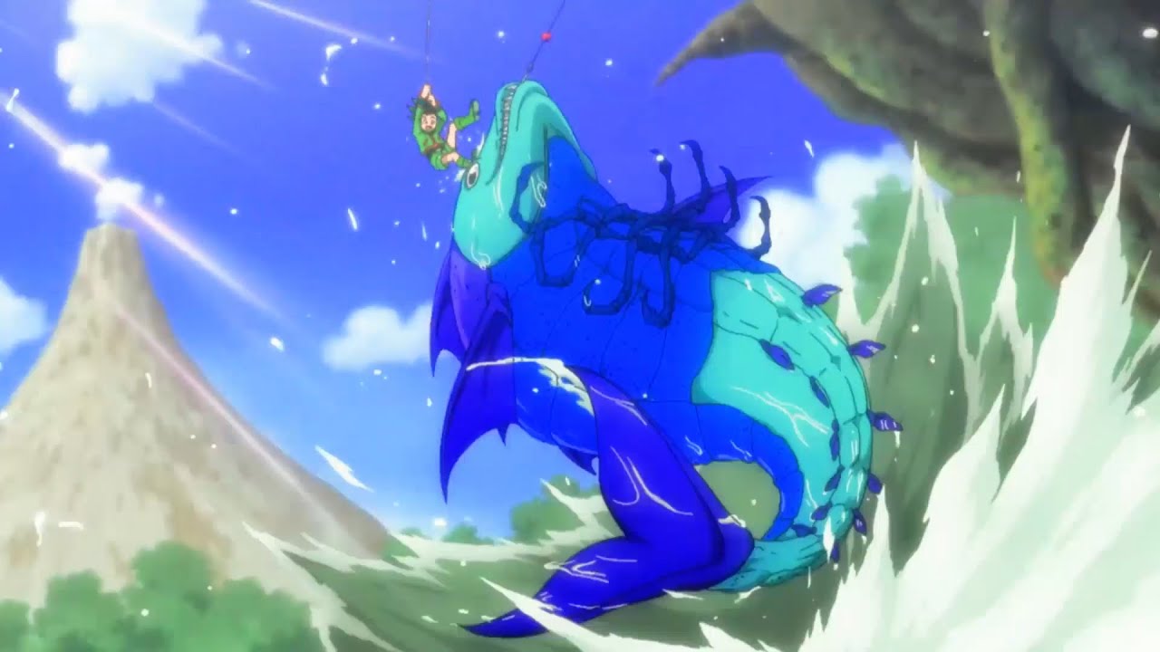 初めて巨大な魚を釣り上げたとき、ゴンは喜びを爆発させた【HxH (2011 