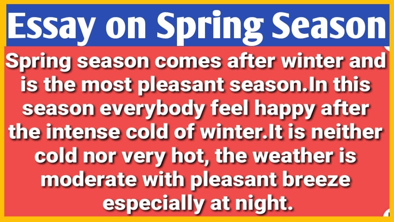 essay on the spring season