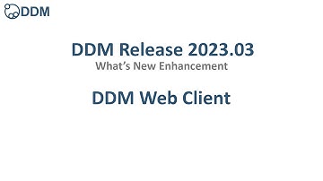 DDM Release 2023.03 - DDM Web Client