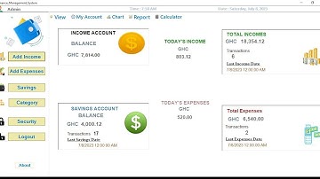 Income and Expenses Management System using C sharp and SQL server