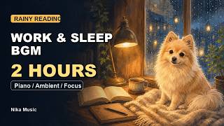 Cozy Rainy Reading Room with a Pomeranian 🌧️ 2 Hour Work & Sleep Music