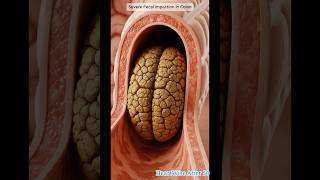 Severe Impaction In Colon Hardened Stool Blockage 3D