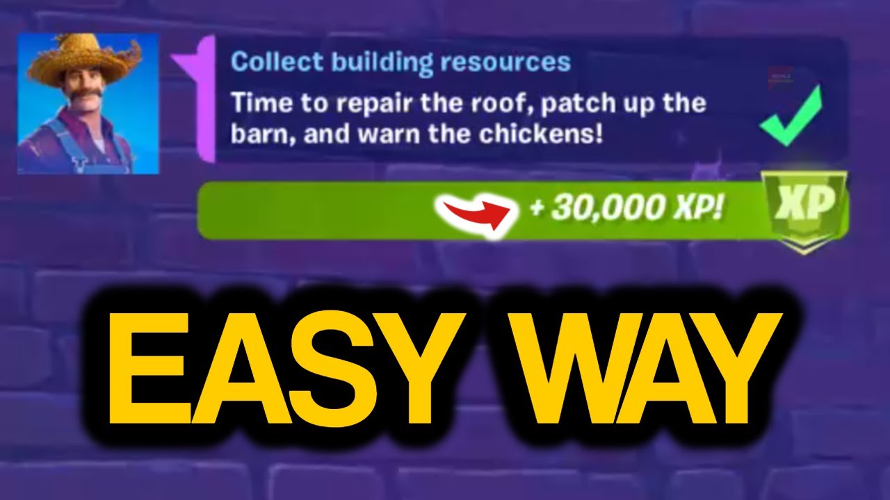 Collect BUILDING RESOURCES! Fortnite Collect Building Resources Guide!
