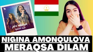 REACTION NIGINA AMONQULOVA "MIRAQSA DILAM" ری اکشن شاه دخت ایرانی به آهنگ شب چله نگینه میرقصه دلم
