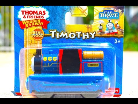 Thomas & Friends TIMOTHY Wooden Railway Toy Train TALE OF THE BRAVE Review By Mattel Fisher Price