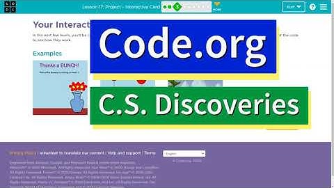 Code.org Lesson 18.2 Project - Interactive Card | Tutorial with Answers | Unit 3 CS Discoveries