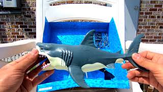 Animal Planet Mega Shark And Killer Whale, Tiger Shark, Diver Toys Unboxing.