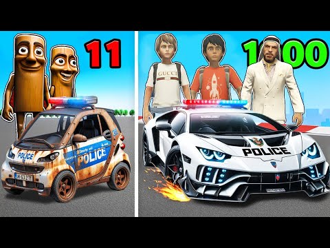 فلم قراند سيارة شرطة حمود وعبود وابوي القوية ضد سيارة شرطة شامبانزي الضعيفة 