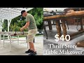 How to make a HUGE 12 foot Outdoor Farm Table - High End Thrift Store Table Makeover