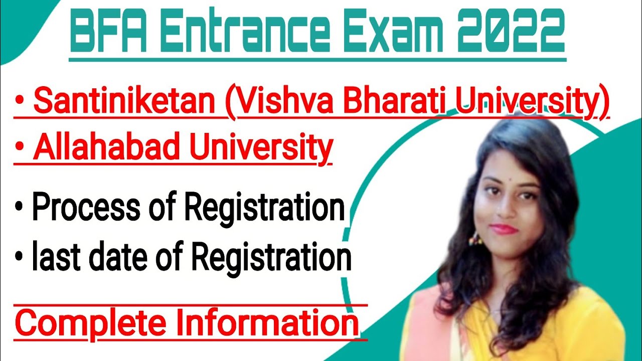 BFA Entrance Exam 2022 Process of Registration Santiniketan