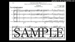 ヘンデル「王宮の花火の音楽〜歓喜＆メヌエット」弦楽四重奏版（編曲