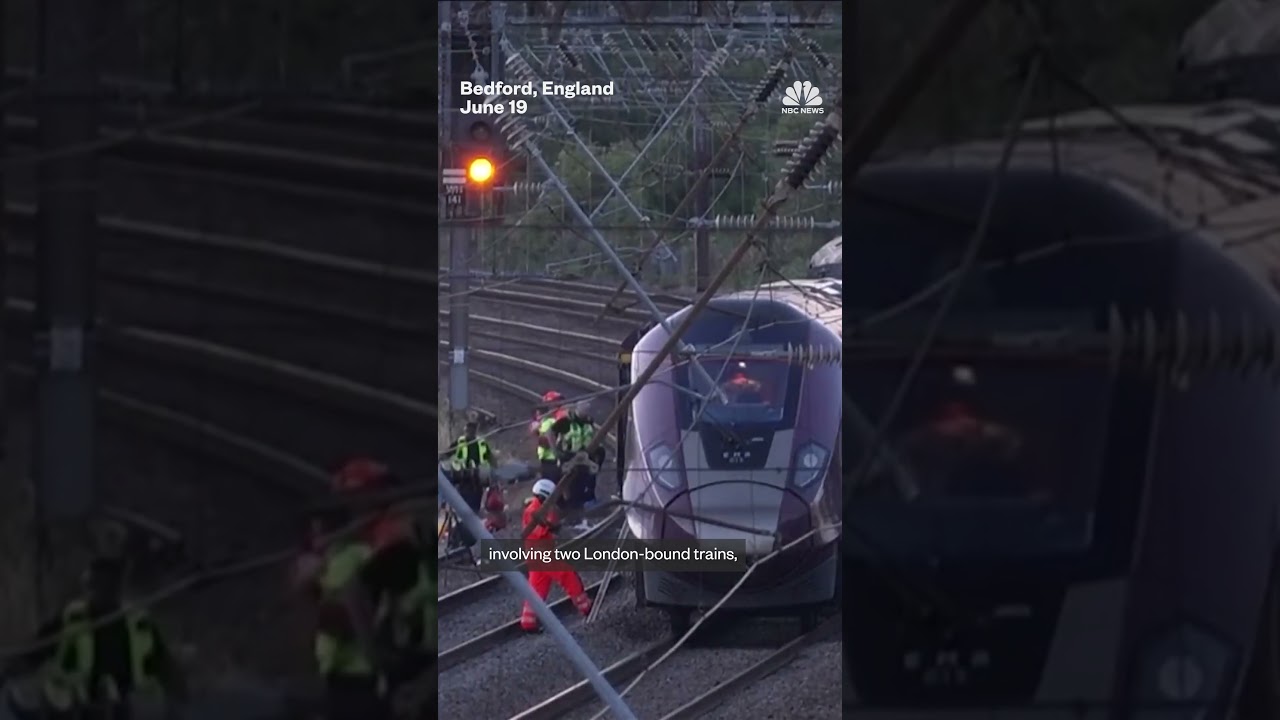 At least one person killed after two passenger trains collide north of London At least one person killed after two passenger trains collide north of London