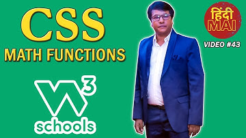 Video 43: CSS Math Functions | W3Schools.com | CSS Tutorials in Hindi | Programming with Rakesh
