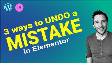 How to undo in Elementor