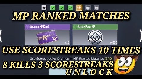 Use Scorestreaks 10 Times in MP Ranked Matches Call Of Duty Mobile || Task Complete